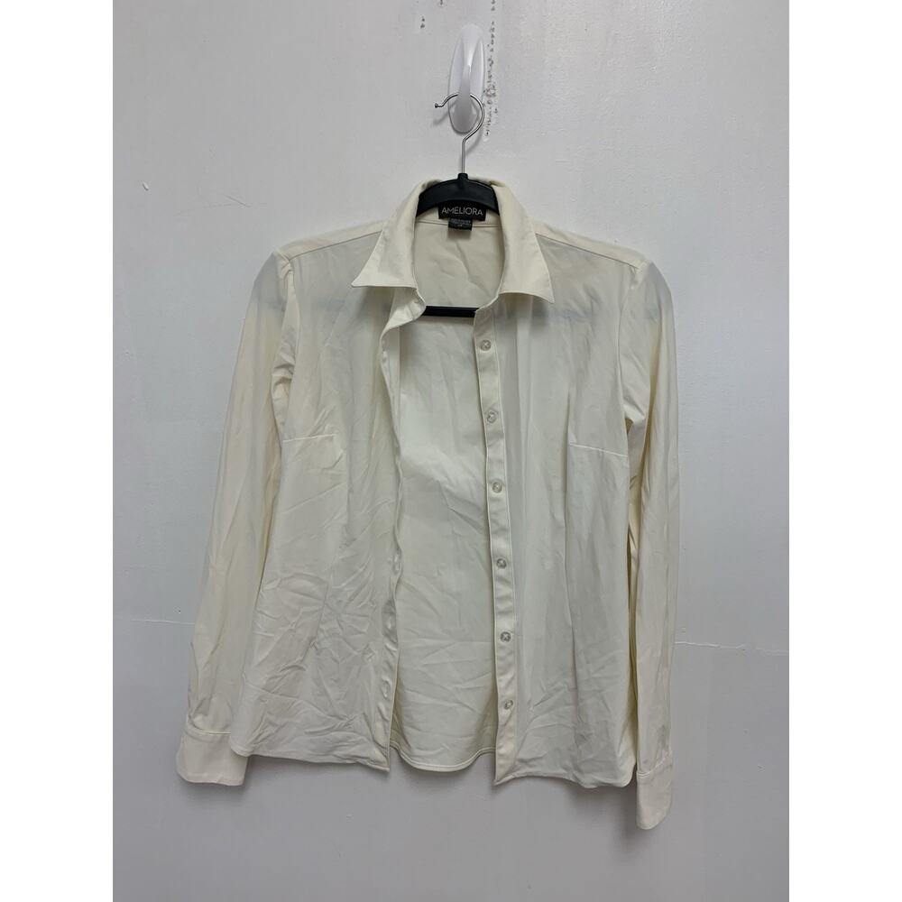 Ameliora White Nylon Button Up Size XS